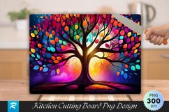 Colorful Tree Cutting Board Sublimation Design Product Image 1