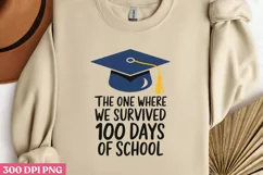 The One Where We Survived 100 Days of School PNG, Product Image 1