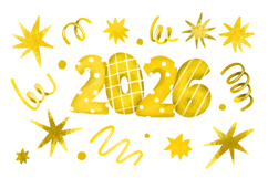 Happy New Year and Merry Christmas. 2026 Year Decorative Product Image 1