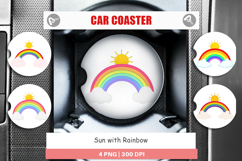 Car Coaster Sun and Rainbow Product Image 1