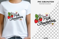 Pick Strawberries PNG | Summer Strawberry Clipart, Berry Product Image 1