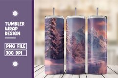 Beautiful Lakeside Landscape Tumbler Wrap Design Product Image 1