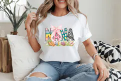 Nana PNG, Cute Bow, Carrots & eggs PNG Sublimation Design Product Image 1