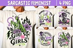 Sarcastic Feminist PNG, Anti Patriarchy Snarky Women Product Image 1