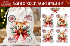 Christmas Deer Santa Sack, Christmas Bell Santa Sack Product Image 1