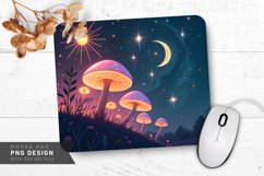 Celestial Starry Mushrooms Mouse Pad PNG Design Product Image 1