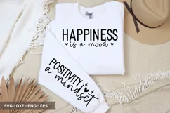 Happiness is a Mood SVG Design - Sleeve T-shirt SVG Product Image 1