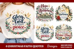 4 Christian Christmas PNG Designs, 4 Bible Verse Christmas P Product Image 1