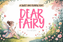 Dear Fairy Font Cute Kids Font, Cricut Font, Girly Font Product Image 1