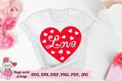 Red Heart of Hearts Valentine's Day, Cut File for Cricut Product Image 5