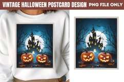 Vintage Halloween Postcard Sublimation Product Image 1