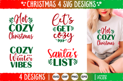 4 Christmas SVG Designs, Christmas SVG Cut file design Product Image 1