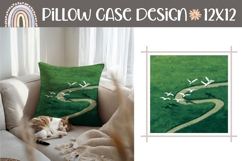 Summer Pillow Case, Nature Pillow Design, Birds PNG Product Image 1