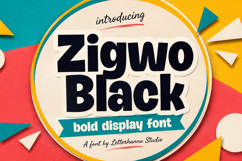 Zigwo Black: A Thick, Chunky Bold Display Font Product Image 1