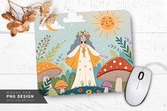 Enchanting Mushroom Scene Mouse Pad PNG Design Product Image 1