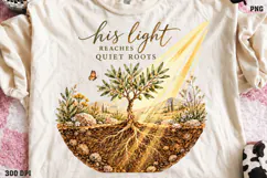 Grace Grows Deepest Christian Shirt PNG, Rooted in Grace Flo Product Image 1