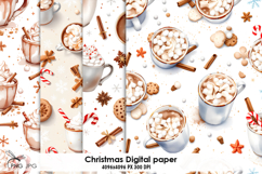 Christmas digital paper, background clipart Product Image 1