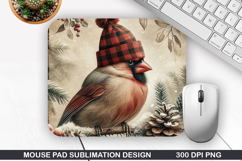 Cardinal Mouse Pad Sublimation, Christmas Mouse Pad PNG Product Image 1