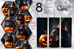 Halloween hedgehog | 8 Skinny tumbler sublimation designs Product Image 1