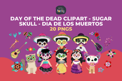 Day of the Dead Clipart - Sugar Skull - Dia De Los Muertos Product Image 1