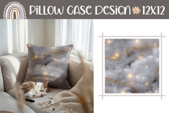White Marble Pillow Sublimation, Glitter Pillow Case Product Image 1