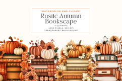 Rustic Autumn Bookscape Clipart Product Image 1