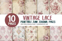 Vintage Lace Junk Journal Pages Product Image 1