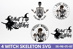 Witch skeleton SVG Product Image 1
