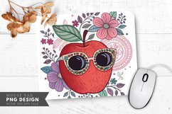 Funky Apple Design Mouse Pad PNG Design Product Image 1