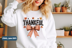 Thankful Png, Coquette Fall PNG sublimation design Product Image 2