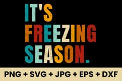 Retro Vintage It&#039;s Freezing Season, Winter Season SVG Product Image 1