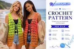 Vintage Lace Crochet Vest Pattern PDF Product Image 5