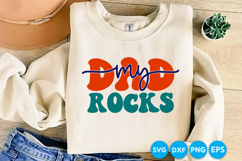 My Dad Rocks Quotes Fathers Day Svg Design, Dad SVG Product Image 2