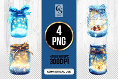 Winter Light Jar Clipart Sublimation PNG Product Image 1
