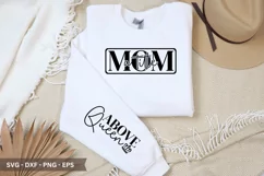 Mom a Title SVG - Mother's Day Sleeve T shirt Design Product Image 1