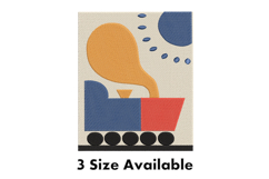 Colorful Abstract Train Embroidery Design Product Image 1