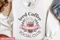 Iced Coffee Social Club PNG, Coquette Bow Positive Fun Product Image 2