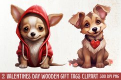 Cute Valentine Dog Clipart, Valentines Day Dog Clipart Product Image 1