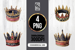Tribal Royal Crown Clipart Sublimation PNG Product Image 1