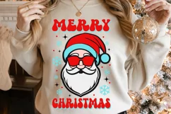 Merry Christmas SVG, Santa SVG, Groovy Christmas SVG Product Image 2