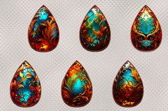 Hanging Earrings I 6 Teardrop Earrings Design, PNG Product Image 2