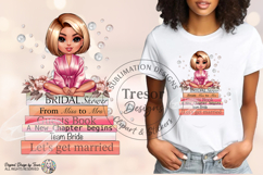 Bride Chibi PNG Bridal Shower Sublimation Bridesmaid design Product Image 3