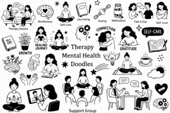 Mental Health &amp; Therapy Doodle Illustrations Product Image 1