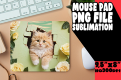 Cheerful Mouse Pad Sublimation Style, Animals In Wall Product Image 1