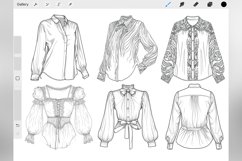 100 Procreate Blouses Stamp Brushes Product Image 2
