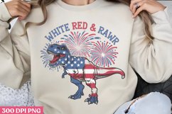White Red &amp; Rawr PNG, 4th Of July Sublimation PNG Product Image 2