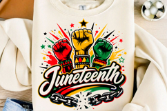 Juneteenth Fist Freedom PNG Shirt Product Image 1