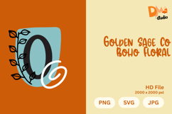 Golden Sage Co Boho Floral Monogram Product Image 1
