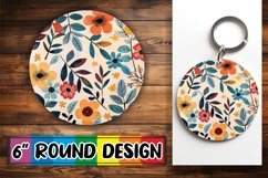 Abstract Elegance: Sublimation Circle &amp; Keychain Product Image 1