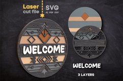 Welcome SVG laser cut file for Glowforge Product Image 1